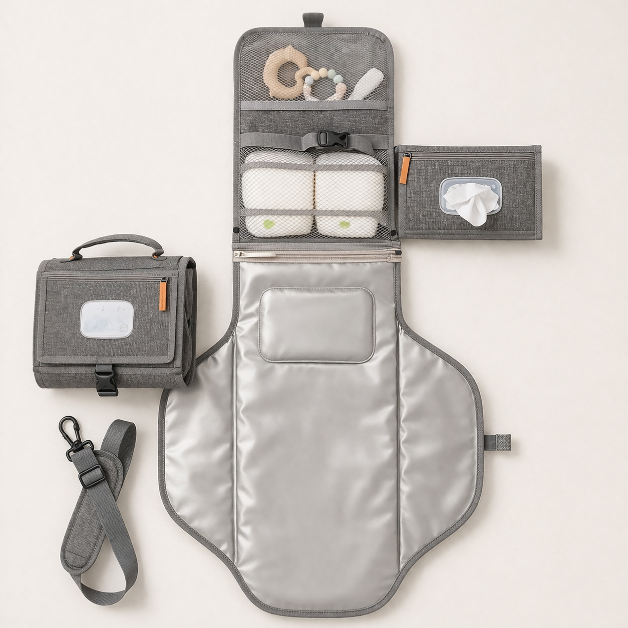 PACKMATE – Tragbare Wickelunterlage mit Tasche